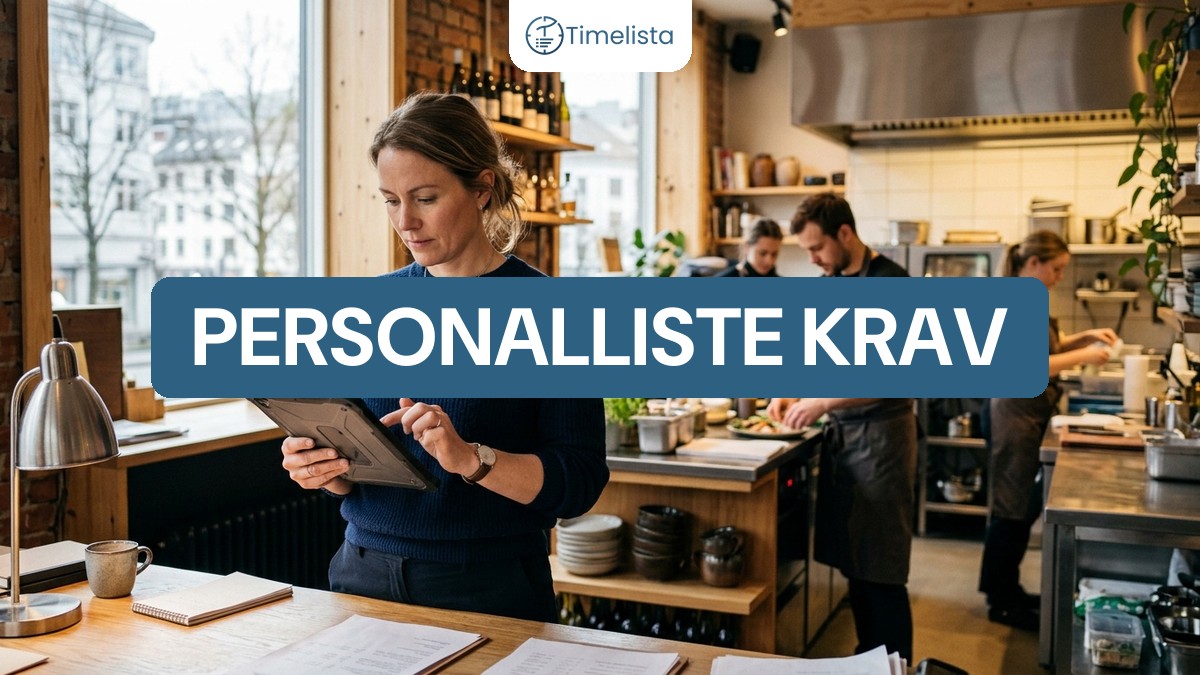 Hvem skal stå i personallisten, og hvilke opplysninger kreves?